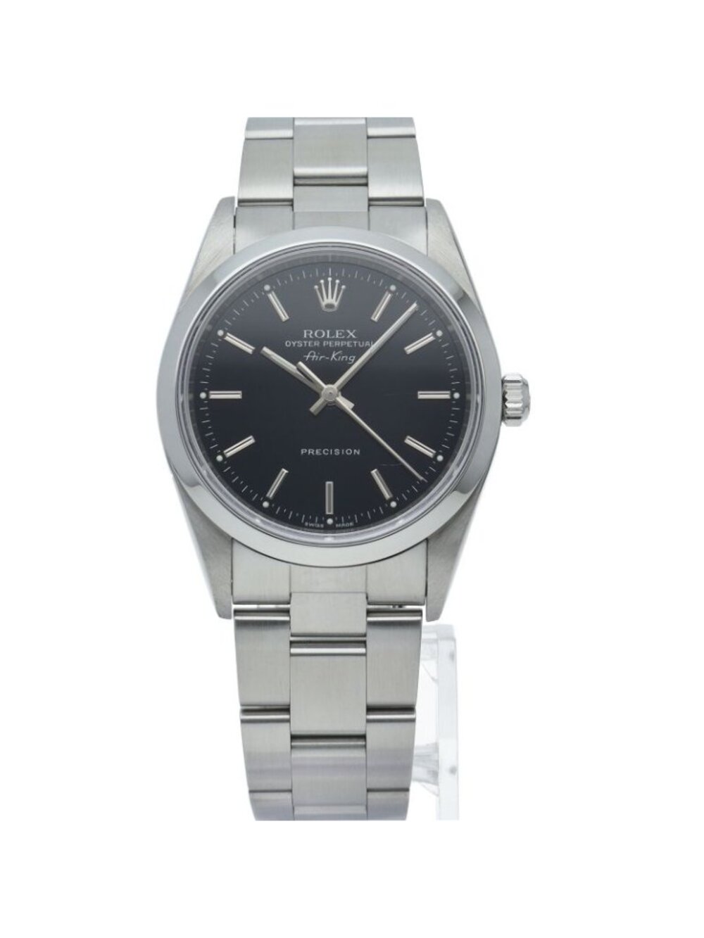 Rolex Air King SS Watch Black Polished - Picture 2 of 5